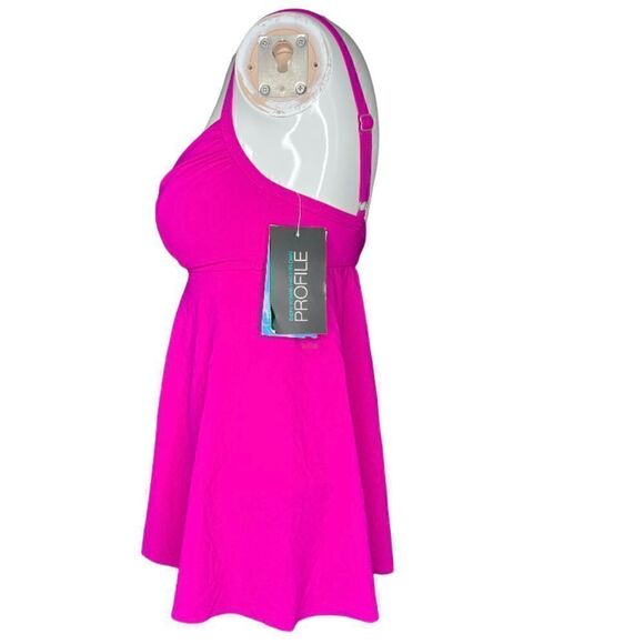 NWT Profile by Gottex 32D MAGENTA tankini swim top with underwire - Picture 4 of 12